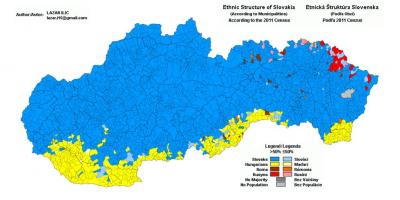 Mappa della Slovacchia etnica