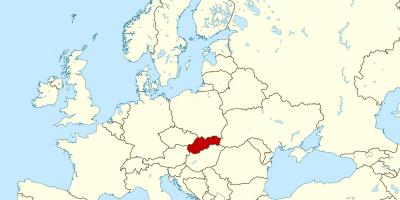 Mappa della Slovacchia mappa europa