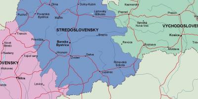 Mappa della Slovacchia politico