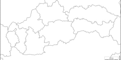 Mappa della Slovacchia vuoto 